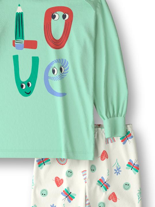 Actual product image Calida Toddlers Doodle" pyjamas lime green (116)