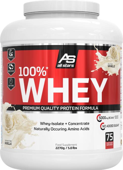 Produktbild All Stars 100% Whey Protein (Vanille, 1 Stk., 2270 g)