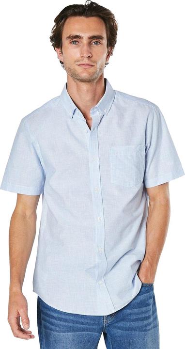 Actual product image Universal Textiles Mens Slub Poplin Short-Sleeved Shirt (XXL)
