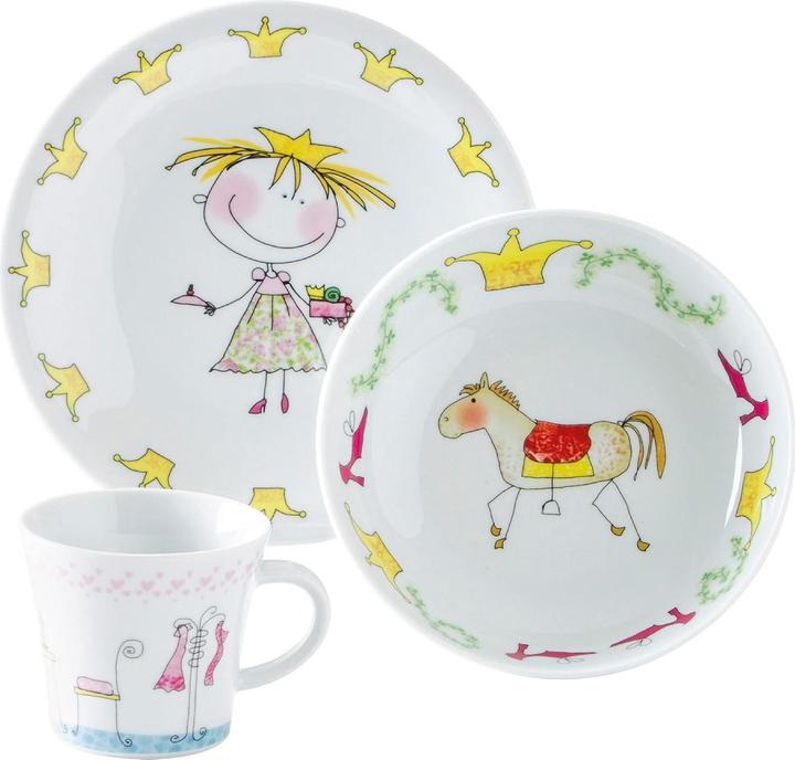 Produktbild Kahla 3-teiliges Porzellan Kindergeschirr Märchenprinzessin