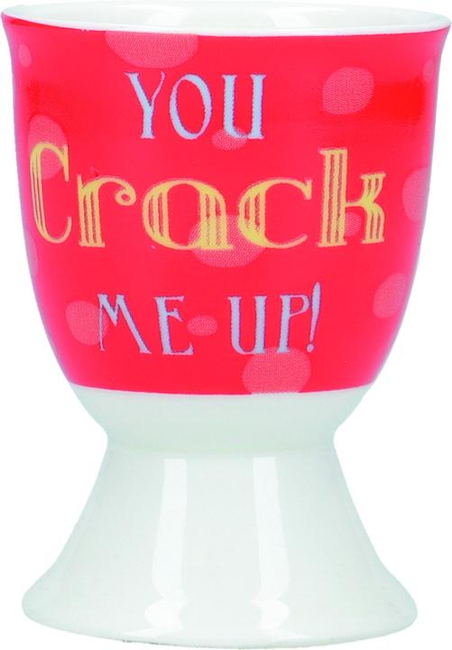 Produktbild Kitchen Craft KitchenCraft Porcelain Egg Cup, You Crack Me Up Design, Labelled (1 x)