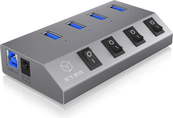 Actual product image Icy Box Ib-Hub1405 (USB-B, 4 Ports)