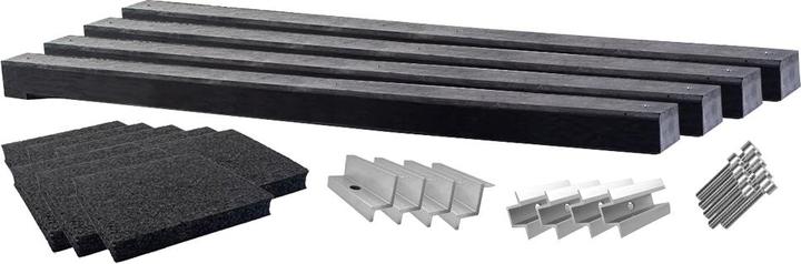 Image du produit Wattstone Toit plat à élévation PV pour 3 modules solaires Base en béton 0° Tapis de protection de bâtiment (Matériel de montage du système solaire)