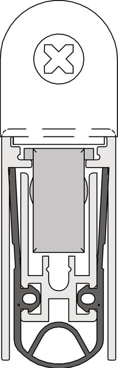 Produktbild Athmer Türdichter Schall-Ex® L-15/30 WS,1022 x 14,8 x 30 mm, einseitig, Aluminium natur