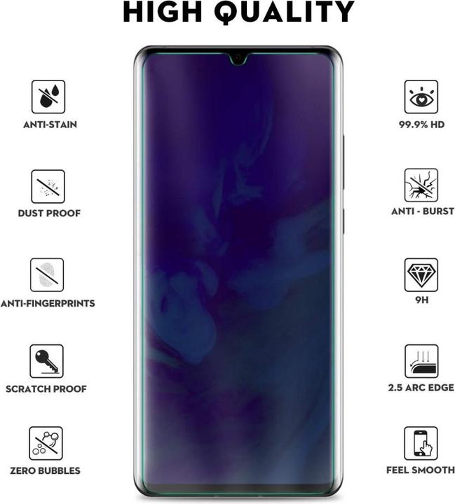 Produktbild Screenguard Huawei P30 Panzerglas Schutzfolie Case Friendly Design (1 Stück, Huawei P30)