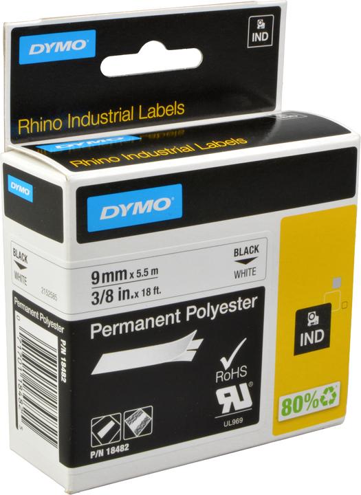 Produktbild Dymo Rhino ID2 Polyesterband (0.90 cm, Weiss)