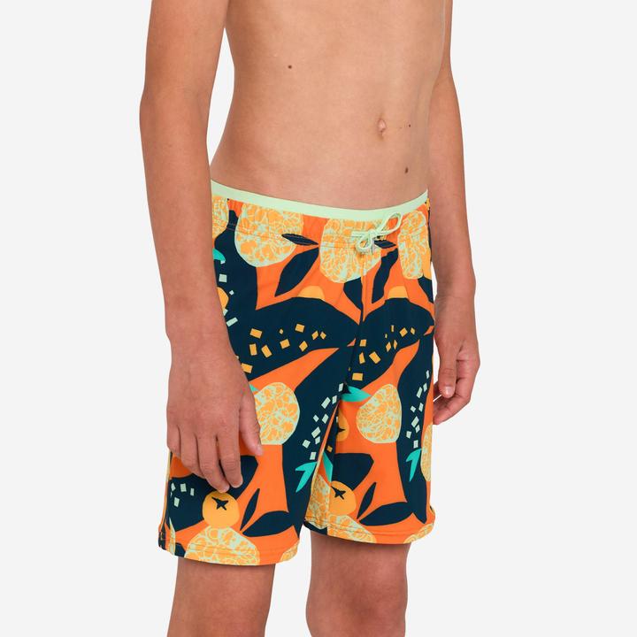 Produktbild Nabaiji Schwimmshorts Jungen lang - 100 Hotu orange (12, 13, 14)