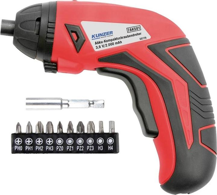 Kunzer Battery compact screwdriver 1/4″ (Rechargeable battery operated)