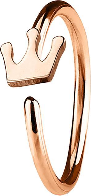Actual product image Star Piercing Micro Piercing Ring with Crown rose gold (Surgical steel 316L, without brass)
