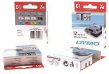 Produktbild Dymo D1 Schriftband 43610 6mmx7.0m schwarz->transp. (0.60 cm, Transparent, Schwarz)