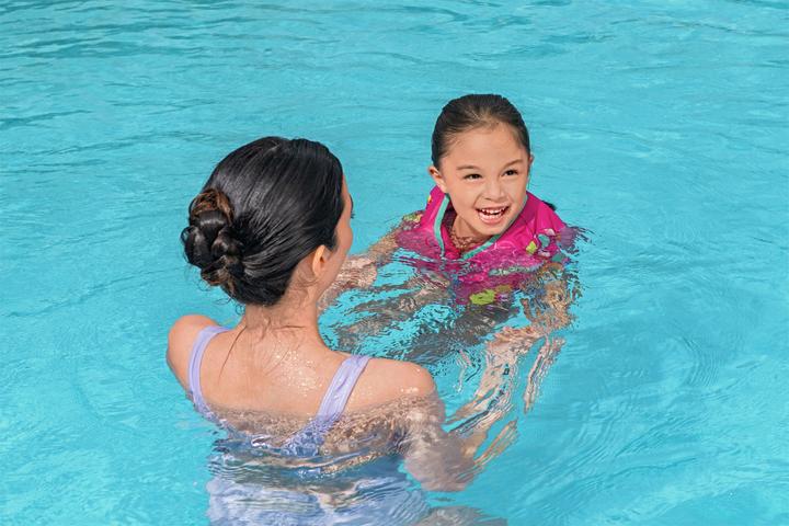 Image du produit Bestway Swim Safe ABC Svømme Traeningsvest UPF 50+ m/aermer, Skum 11-30 kg Grøn (Taille unique, 11 - 30 kg)