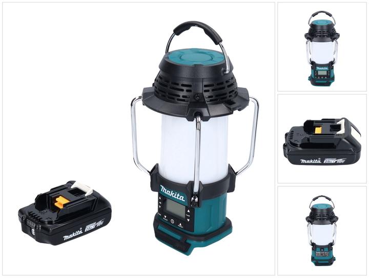 Actual product image Makita DMR 055 A1 Battery radio 18 V FM with lantern 360° torch + 1x battery 2.0 Ah - without (AM, FM)
