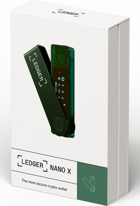 Actual product image Ledger Nano X - Emerald Green (Bitcoin, Ethereum Classic, Litecoin, Dogecoin, Dash, Others)