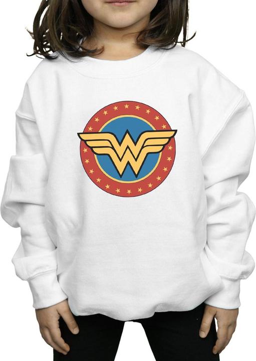 Actual product image Girls Wonder Woman Circle Logo Sweatshirt (128)