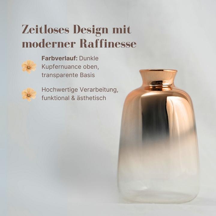 Image du produit Hermex Dekovase Glasvase Tischvase Blumenvase Designvase (1 x)