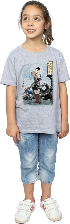 Actual product image Star Wars Girls The Last Jedi Japanese Rey Cotton T-Shirt (128)