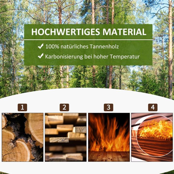 Immagine prodotto Swisshandel24 Gartenbank Holz Wetterfest Sitzbank Gartenmöbel Rustikale Bank Natur 98 x 50 x 39,5 cm