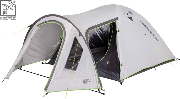 High Peak Zelt Kira 3 10370, Hellgrau (Kuppelzelt, 3.80 kg, 3 Personen)
