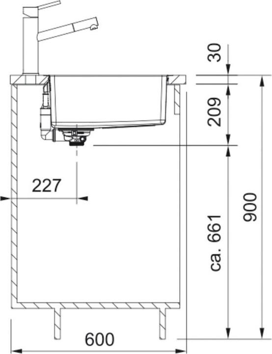 Image du produit Franke Evier en acier inoxydable Maris MRX 210-45 (40 cm, 45 cm)