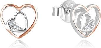 Immagine prodotto Beneto Orecchini romantici a cuore bicolore AGUP2688-RHR (L)