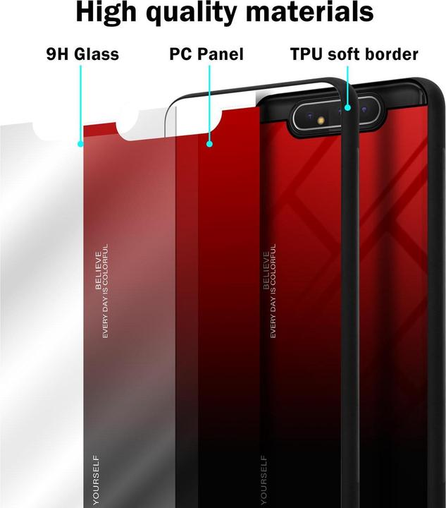 Produktbild Cadorabo TPU 2 Farben Glas Cover (Samsung Galaxy A80)