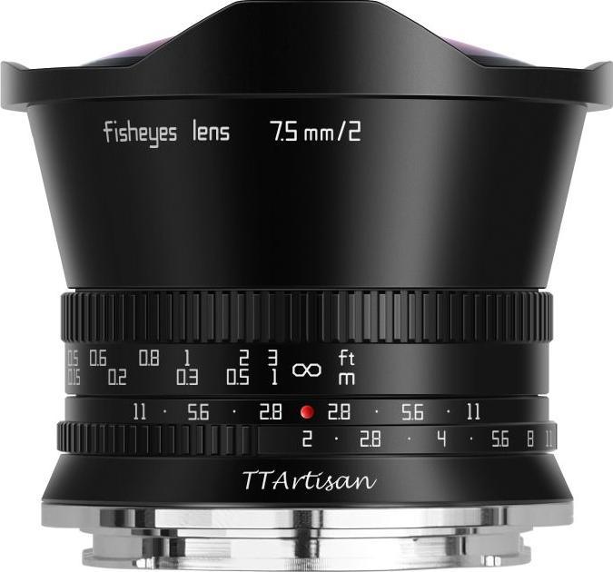 Actual product image TTArtisan 7.5 mm, f/2.0 (Fujifilm X, APS-C / DX, full size)