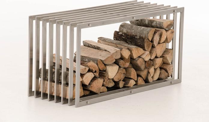 Immagine prodotto CLP Porta legna Irving 40x50x100, acciaio inox (40 x 50 x 100 cm)