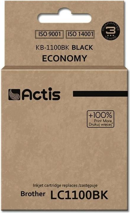 Actual product image Factis KB-1100Bk ink cartridge for Brother printer LC1100/LC980 black - Compatible - Ti (FC)