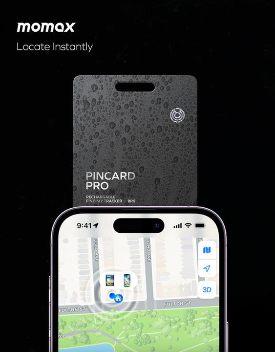 Momax PinCard Pro Rechargeable Find My Tracker