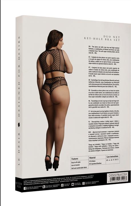 Actual product image Le Désir Duo Net Key-Hole Bra Set - OSX (XL)