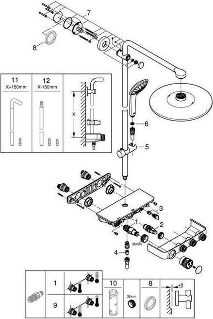 Actual product image Grohe Euphoria SmartControl System 310 Duo Shower System