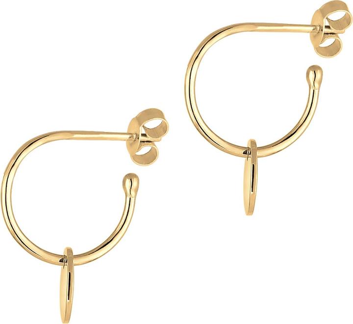 Image du produit Elli Creolen mit Stecker und Plättchen Design (Argent Sterling)