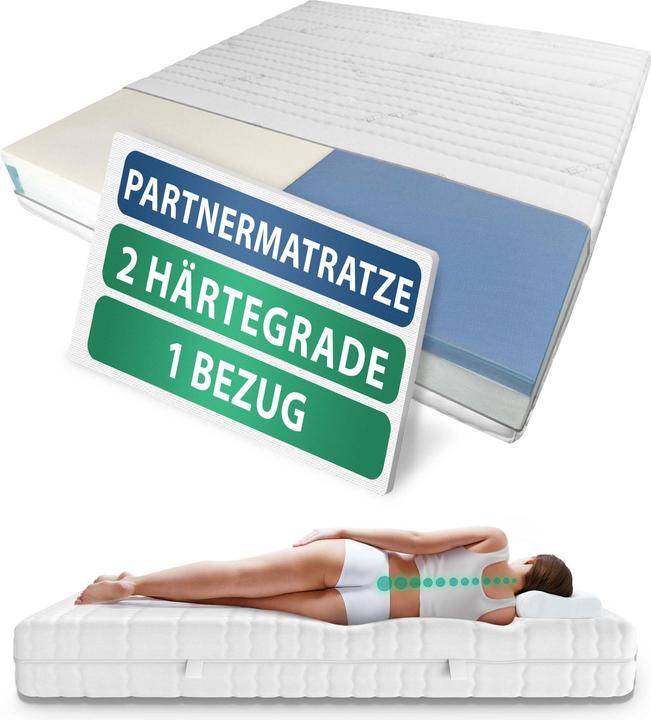 Produktbild AM Qualitätsmatratzen Premium 7-Zonen Partnermatratze (200 x 200 cm, Federkern)