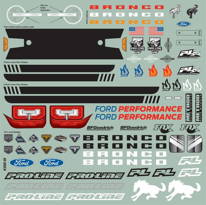 Immagine prodotto Proline Carrozzeria Ford Bronco 2021 4 porte non verniciata, 1:10