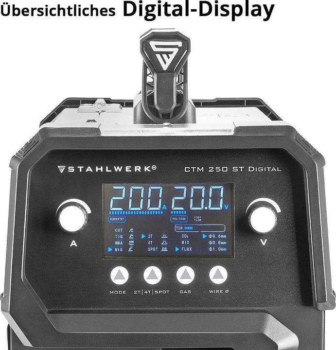 Immagine prodotto Stahlwerk CTM-250 ST Saldatrice combinata digitale 5-in-1 con inverter da 200 A