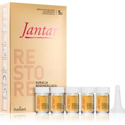 Farmona Jantar Ampoule Treatment With Amber Essence For Very Damaged And Weakened Hair 5X5Ml (5 ml)
