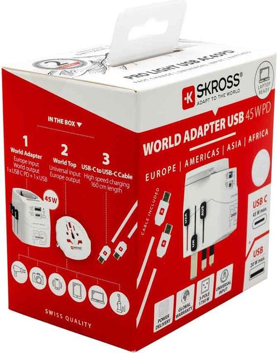Produktbild Skross PRO Light USB AC45PD World