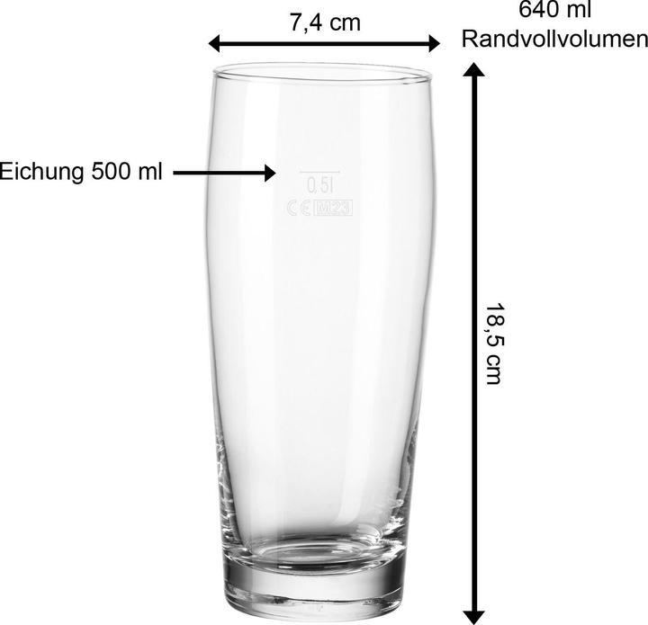 Produktbild Bormioli Rocco Willi Becher geeicht (0.50 l, 6 x)