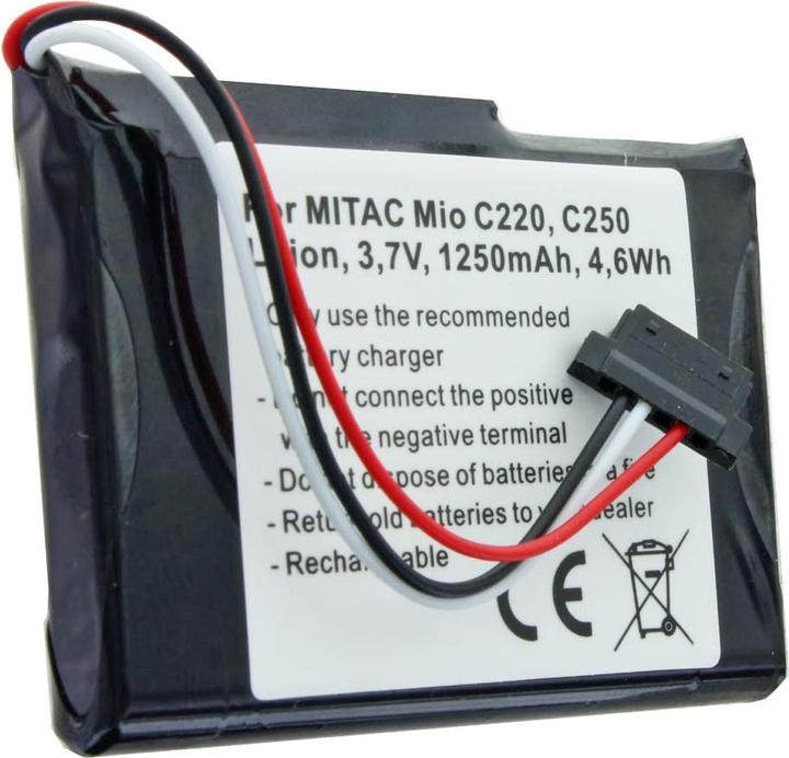 Actual product image AccuCell Mitac Mio C250 Battery E4MT081202B12