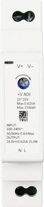 Immagine prodotto Tru Components DPH-24015 Hutschienen-Netzteil (DIN-Rail) 24 V/DC 0.625 A 15 W A