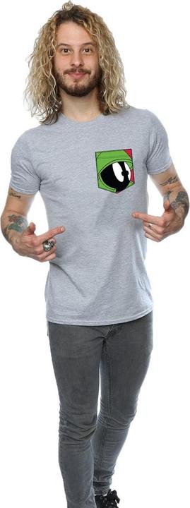Produktbild Looney Tunes Marvin The Martian Face Faux Pocket TShirt (XL)