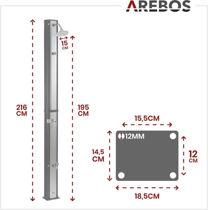 Image du produit Arebos Douche solaire