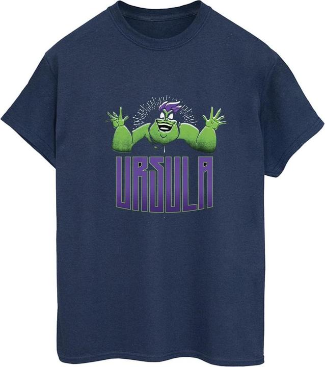 Actual product image Disney Womens/Ladies Villains Ursula Green Cotton Boyfriend T-Shirt (L)
