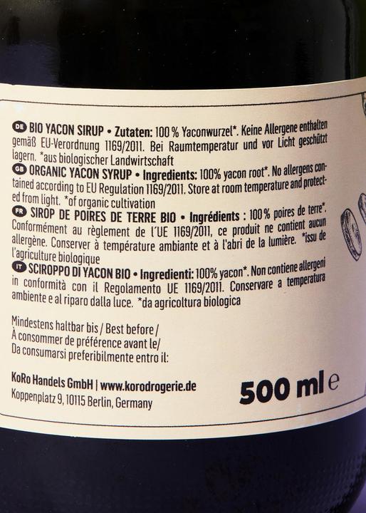 Immagine prodotto KoRo Sciroppo di Yacon biologico (500 g)