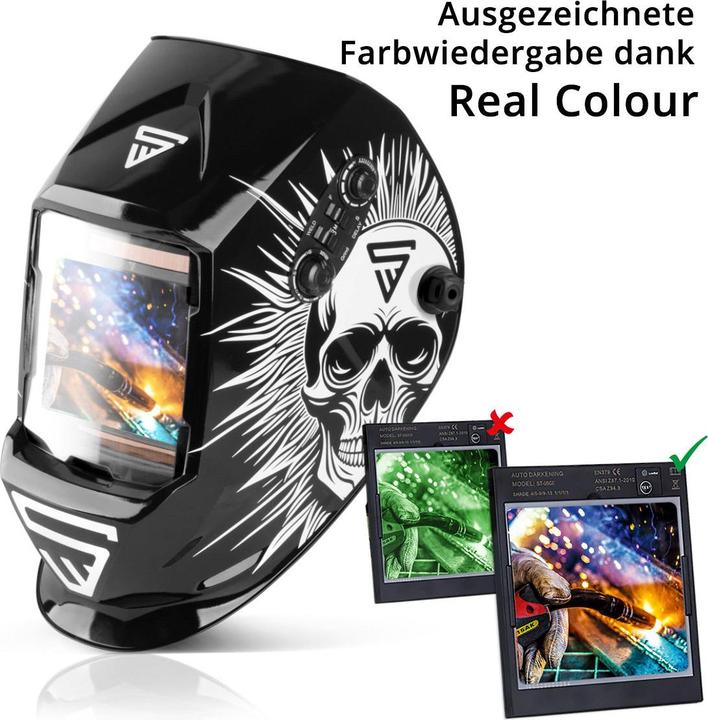 Produktbild Stahlwerk Automatik Schweisshelm ST-990 SE "Sonderedition Skull" Real Colour