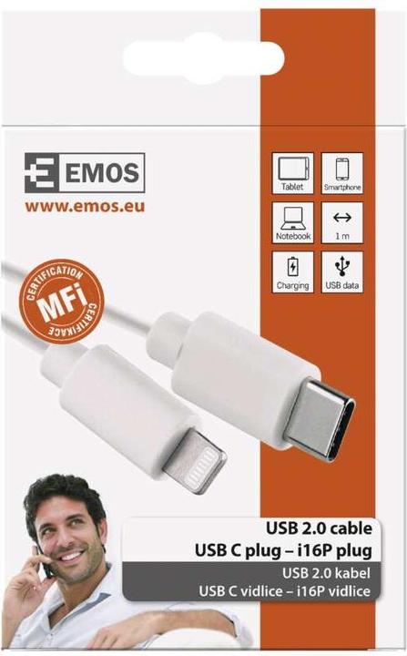 Produktbild Emos USB C — Lightning (1 m, USB 2.0)