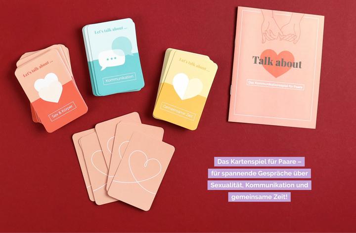 Produktbild Kartenspiel: Talk about - Das Kommunikationsspiel für Paare (Kartenspiel, Deutsch)