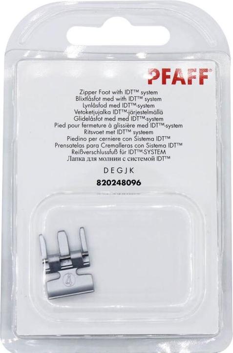 Pfaff Piedino per cerniere per IDT per il gruppo D E G J K* L per sistema IDT™, K* tranne SMARTER BY
