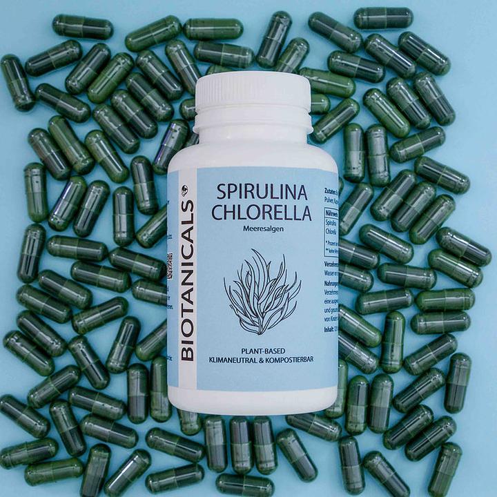 Immagine prodotto Biotanicals Spirulina + Clorella 120 Capsule (120 Pezzo/i, Pillole, 60 g)