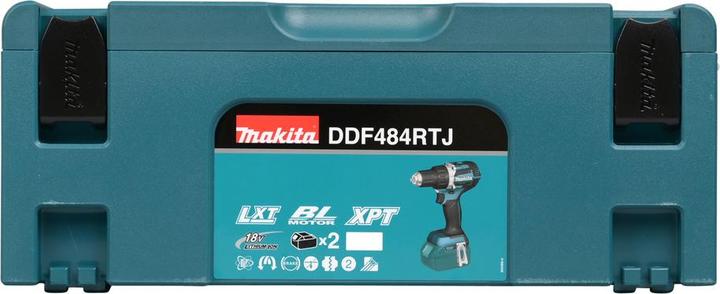 Image du produit Makita DDF484RTJ Perceuse-visseuse sans fil, 18 V, 2x 5,0 Ah Li-Ion, 54 (Fonctionnement sur batterie)